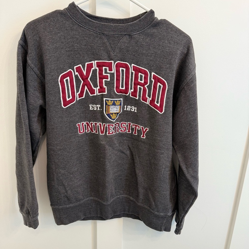 Official Oxford University Charcoal Crew Neck Sweatshirt